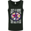 Just a Hippy That Likes to Fish Fishing Fisherman Mens Vest Tank Top Black