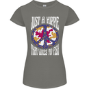Just a Hippy That Likes to Fish Fishing Fisherman Womens Petite Cut T-Shirt Charcoal