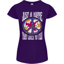 Just a Hippy That Likes to Fish Fishing Fisherman Womens Petite Cut T-Shirt Purple