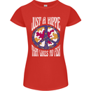 Just a Hippy That Likes to Fish Fishing Fisherman Womens Petite Cut T-Shirt Red