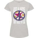 Just a Hippy That Likes to Fish Fishing Fisherman Womens Petite Cut T-Shirt Sports Grey