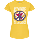 Just a Hippy That Likes to Fish Fishing Fisherman Womens Petite Cut T-Shirt Yellow