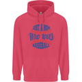 Just a Mom Who Loves Baseball Childrens Kids Hoodie Heliconia