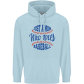 Just a Mom Who Loves Baseball Childrens Kids Hoodie Light Blue