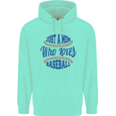 Just a Mom Who Loves Baseball Childrens Kids Hoodie Peppermint