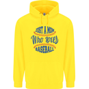 Just a Mom Who Loves Baseball Childrens Kids Hoodie Yellow