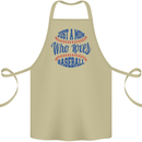 Just a Mom Who Loves Baseball Cotton Apron 100% Organic Khaki