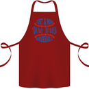 Just a Mom Who Loves Baseball Cotton Apron 100% Organic Maroon