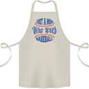 Just a Mom Who Loves Baseball Cotton Apron 100% Organic Natural