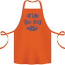 Just a Mom Who Loves Baseball Cotton Apron 100% Organic Orange