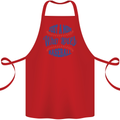 Just a Mom Who Loves Baseball Cotton Apron 100% Organic Red