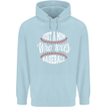 Just a Mom Who Loves Baseball Funny Childrens Kids Hoodie Light Blue