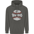 Just a Mom Who Loves Baseball Funny Childrens Kids Hoodie Storm Grey