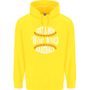 Just a Mom Who Loves Baseball Funny Childrens Kids Hoodie Yellow