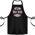 Just a Mom Who Loves Baseball Funny Cotton Apron 100% Organic Black