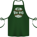 Just a Mom Who Loves Baseball Funny Cotton Apron 100% Organic Forest Green