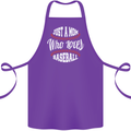 Just a Mom Who Loves Baseball Funny Cotton Apron 100% Organic Purple