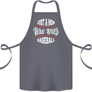 Just a Mom Who Loves Baseball Funny Cotton Apron 100% Organic Steel