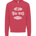 Just a Mom Who Loves Baseball Funny Kids Sweatshirt Jumper Heliconia