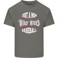 Just a Mom Who Loves Baseball Funny Kids T-Shirt Childrens Charcoal