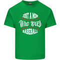 Just a Mom Who Loves Baseball Funny Kids T-Shirt Childrens Irish Green