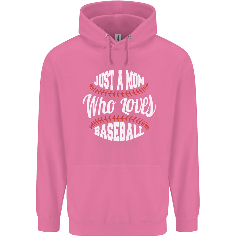 Just a Mom Who Loves Baseball Funny Mens 80% Cotton Hoodie Azelea