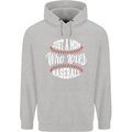 Just a Mom Who Loves Baseball Funny Mens 80% Cotton Hoodie Sports Grey