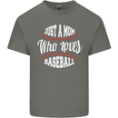 Just a Mom Who Loves Baseball Funny Mens Cotton T-Shirt Tee Top Charcoal
