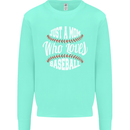 Just a Mom Who Loves Baseball Funny Mens Sweatshirt Jumper Peppermint