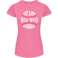 Just a Mom Who Loves Baseball Funny Womens Petite Cut T-Shirt Azalea