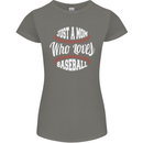 Just a Mom Who Loves Baseball Funny Womens Petite Cut T-Shirt Charcoal