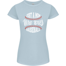 Just a Mom Who Loves Baseball Funny Womens Petite Cut T-Shirt Light Blue