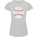 Just a Mom Who Loves Baseball Funny Womens Petite Cut T-Shirt Sports Grey