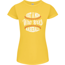 Just a Mom Who Loves Baseball Funny Womens Petite Cut T-Shirt Yellow