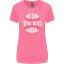 Just a Mom Who Loves Baseball Funny Womens Wider Cut T-Shirt Azalea