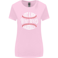 Just a Mom Who Loves Baseball Funny Womens Wider Cut T-Shirt Light Pink