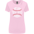 Just a Mom Who Loves Baseball Funny Womens Wider Cut T-Shirt Light Pink