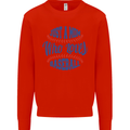 Just a Mom Who Loves Baseball Kids Sweatshirt Jumper Bright Red