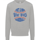 Just a Mom Who Loves Baseball Kids Sweatshirt Jumper Sports Grey