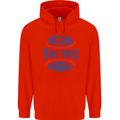 Just a Mom Who Loves Baseball Mens 80% Cotton Hoodie Bright Red