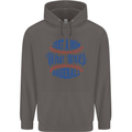 Just a Mom Who Loves Baseball Mens 80% Cotton Hoodie Charcoal