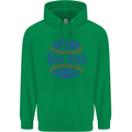 Just a Mom Who Loves Baseball Mens 80% Cotton Hoodie Irish Green