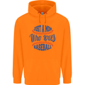 Just a Mom Who Loves Baseball Mens 80% Cotton Hoodie Orange
