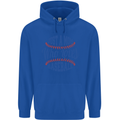 Just a Mom Who Loves Baseball Mens 80% Cotton Hoodie Royal Blue