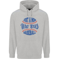 Just a Mom Who Loves Baseball Mens 80% Cotton Hoodie Sports Grey