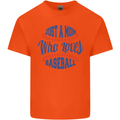 Just a Mom Who Loves Baseball Mens Cotton T-Shirt Tee Top Orange