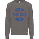 Just a Mom Who Loves Baseball Mens Sweatshirt Jumper Charcoal