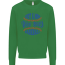 Just a Mom Who Loves Baseball Mens Sweatshirt Jumper Irish Green