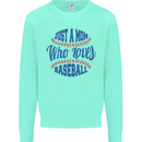 Just a Mom Who Loves Baseball Mens Sweatshirt Jumper Peppermint