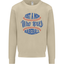 Just a Mom Who Loves Baseball Mens Sweatshirt Jumper Sand